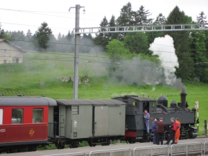 Train à vapeur à Pré Petitjean