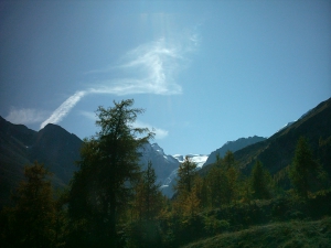 Glacier du Mont Collon vu depuis le Lac Bleu