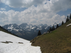 La chaîne des Gastlosen vue de l'Euschelspass