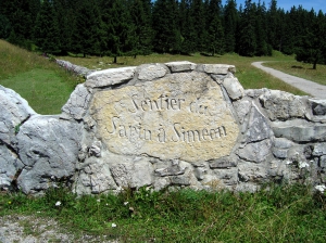 Début du Sentier du Sapin à Siméon