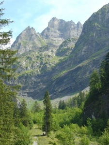 Vue à l'est depuis le Pont-de-Nant