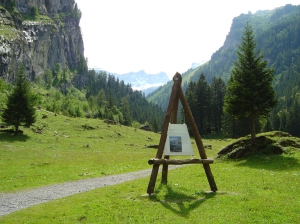 Panneau didactique, à l'entrée du vallon de Nant