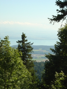 Le lac de Neuchâtel et les Alpes