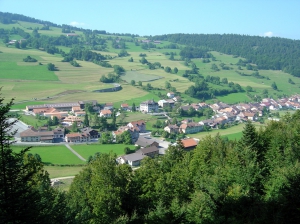 Vue sur Vaulion, depuis le Belvédère