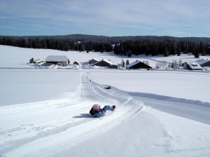 La piste de bob au Cerneux-Péquignot