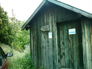 le départ du sentier menant au moulin de Chiboz