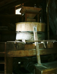 l'intérieur du moulin