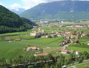 Vue sur Aigle, depuis le train à crémaillère