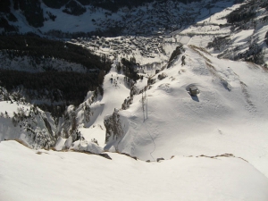 Loèche-les-Bains vu de la Gemmi