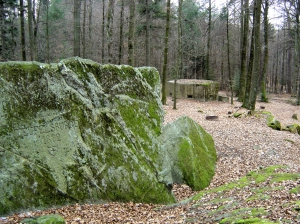 Blocs erratiques et anciens bunkers