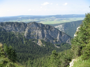 Vue sur le dos d'âne et le village des Ponts-de-Martel