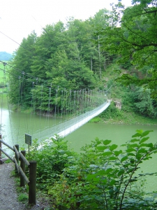 Pont suspendu juste avant Charmey