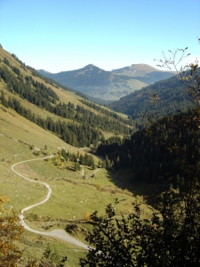 Peu après La Tovassière, vue sur la Vallée de Morgins