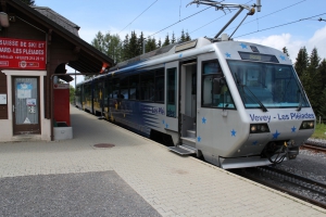 Le train en gare des Pléiades