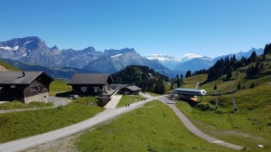 La vue depuis l'arrivée du train au col de Bretaye