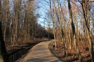 Le sentier ombragé est agréable à emprunter, également en cas de fortes chaleurs