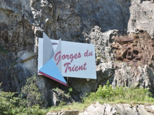 Le panneaux des Gorges du Trient