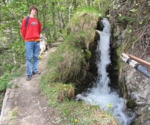 le sommet de la cascade