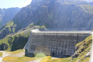Le barrage, vu depuis le télécabine