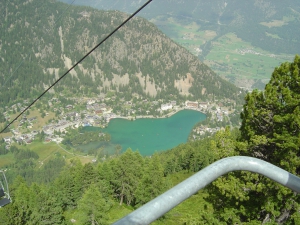 Le lac de Champex, photo prise depuis le télésiège de la Breya