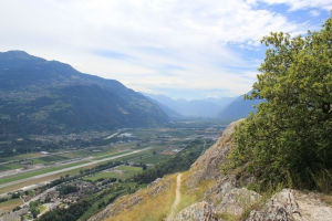 Vue, depuis le sommet, en direction de Martigny