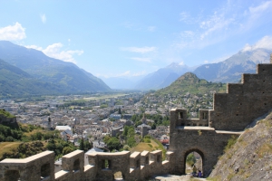 Vue de Tourbillon en direction de Martigny