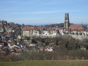 La ville de Fribourg vue de la Chapelle de Lorette