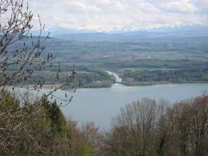 Lac de Bienne et canal de Hagneck vus de Prêles