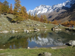 Gouille de Fafleralp, Sattelhorn et Schinhorn