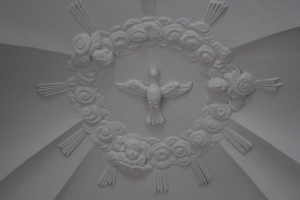 Détail du plafond de la chapelle