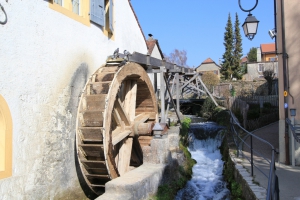 La magnifique roue à aube (pas en marche ce jour-là)