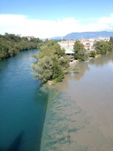 Vue sur la jonction depuis le pont