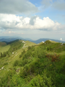 Les crêtes du Jura vues depuis Chasseral, du côté est