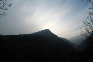 Couché de soleil, depuis le point de vue