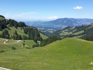 Vue sur la vallée en redescendant