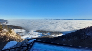 Vue depuis les rochers de Tablette en hiver