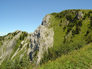 La Pointe de Bellevue depuis le sentier