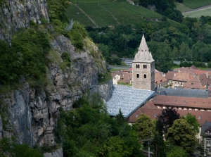 Vue aérienne de l'Abbaye de Saint-Maurice©saviozfabrizzi, Abbaye de Saint-Maurice.Photo Thomas Jantscher
