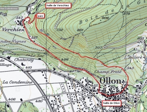 parcours, ce circuit peut être combiné avec la balade Verschiez Circuit de Plantour