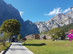 Le Gemmipass, vu depuis le village de Loèche-les-Bains