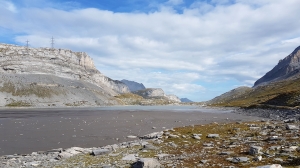 Une partie du Daubensee était à sec en septembre 2018