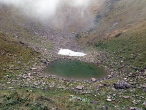 le deuxième petit lac, le 3ème est sous la neige...