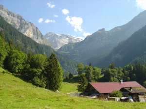 Vue en redescendant en direction du Grand-Paradis