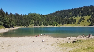 Arrivée vers le lac des Chavonnes