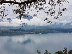 L'embouchure de la Kander dans le lac de Thoune