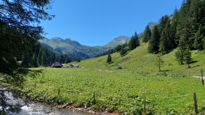 Au fond, la cantine de They, dans un vallon verdoyant