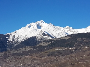 Massif des Diablerets depuis le Mont d'Orge en hiver