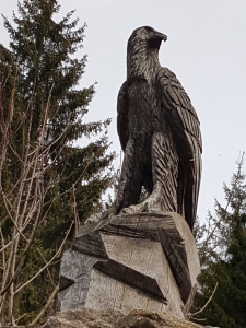 L'aigle sculpté par les bûcherons