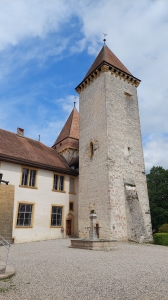 Dans la cour du château