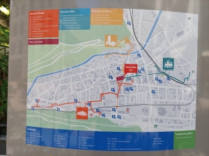 Plan des trois parcours